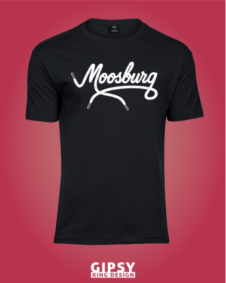Moosburg Schnürsenkel T-Shirt - Schwarz | Eishockey Fan Shirt | GipsyKing Design