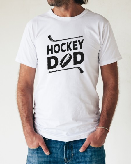 “Hockey Dad” T-Shirt - Schwarz/Weiß | Perfektes Vatertagsgeschenk