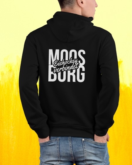 “Eishockey verbindet Moosburg” Hoodie - Schwarz | EVM Fanartikel