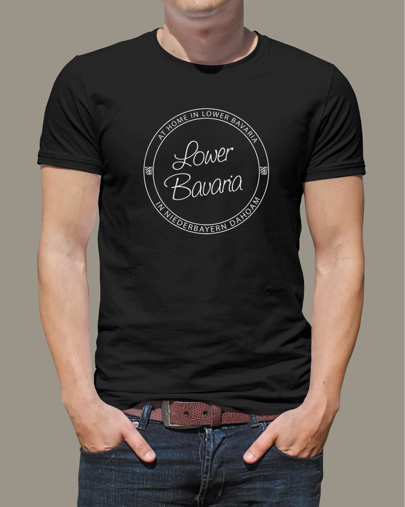 “Lower Bavaria” Herren-Shirt - Schwarz | Niederbayern Heimat Shirt